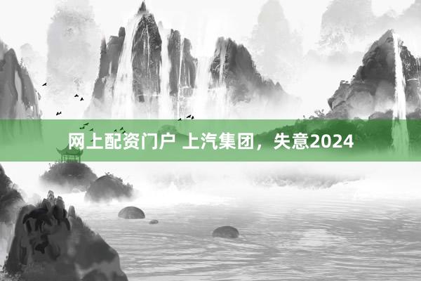 网上配资门户 上汽集团，失意2024