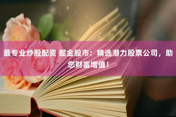 最专业炒股配资 掘金股市：精选潜力股票公司，助您财富增值！