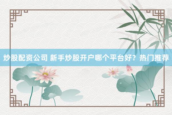 炒股配资公司 新手炒股开户哪个平台好？热门推荐