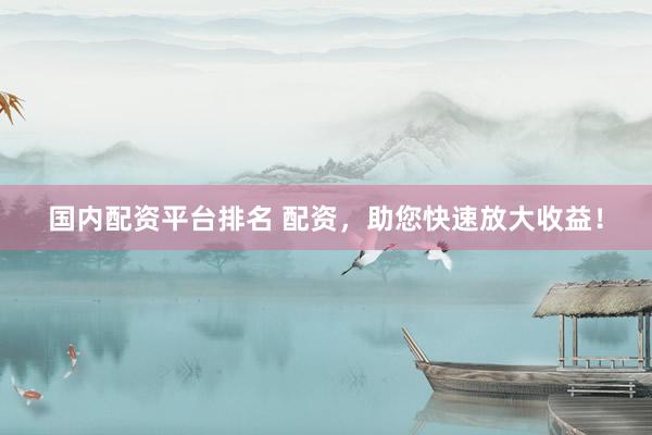 国内配资平台排名 配资，助您快速放大收益！